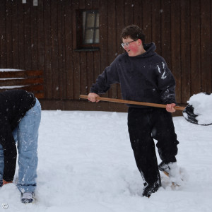 Spielen im Schnee